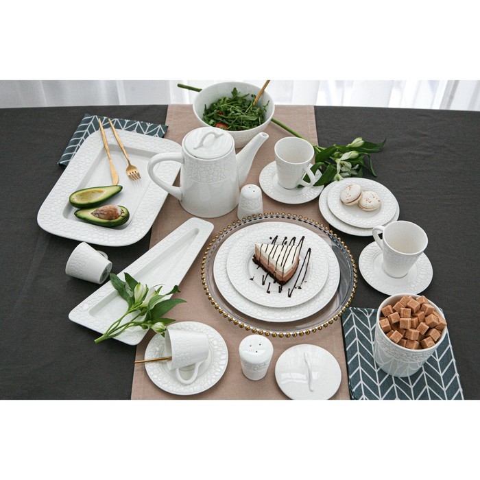 Салатник фарфоровый Magistro Rodos, 1,4 л, 20&times;9 см, цвет белый