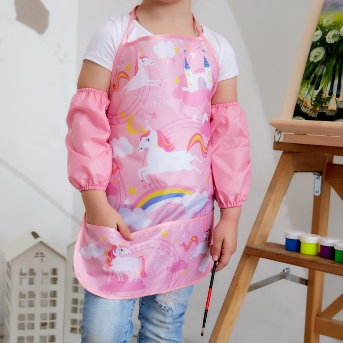 Фартук с нарукавниками детский Этель &laquo;Единорог&raquo;, 49 х 39 см