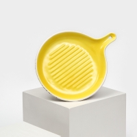 Форма для запекания керамическая «Классика», жёлтая, 1 сорт, Иран Форма для запекания керамическая «Классика», жёлтая, 1 сорт, Иран