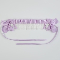 Карнавальная повязка &laquo;Лолита&raquo;, цвет сиреневый с белым кружевом