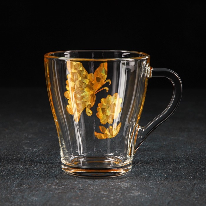 Кружка стеклянная &laquo;Бабочка 3D&raquo;, 250 мл