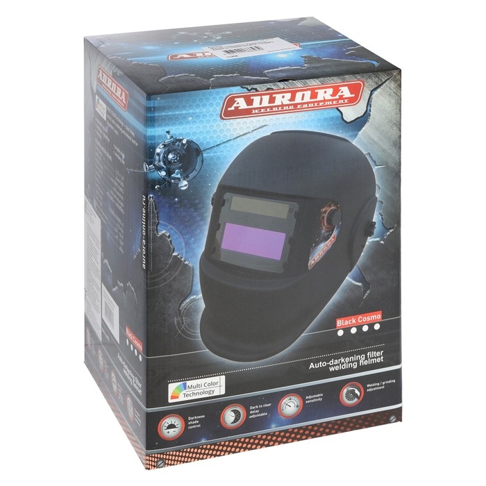 Маска сварщика Aurora A998F BLACK COSMO, хамелеон, 95-36 мм, 9-13 DIN, TrueColor Маска сварщика Aurora A998F BLACK COSMO, хамелеон, 95-36 мм, 9-13 DIN, TrueColor