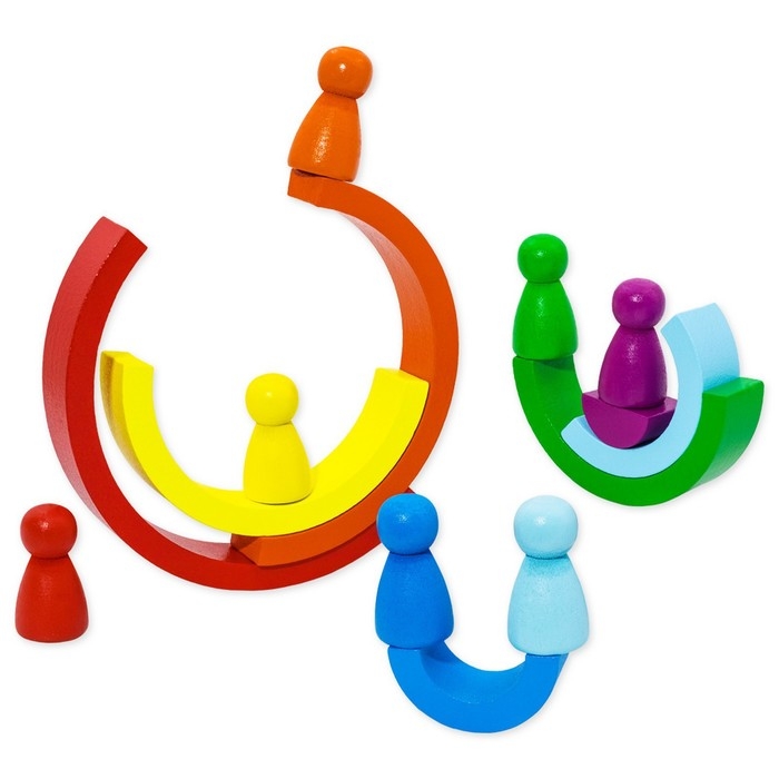 Пирамидка &laquo;Ступеньки. Радуга&raquo;