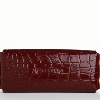 Ключница карманная на кнопке TEXTURA, длина 15 см, кольцо, цвет бордовый