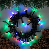 Гирлянда &laquo;Нить&raquo; 5 м, IP20, тёмная нить, 50 LED, свечение мульти, 8 режимов, 220 В