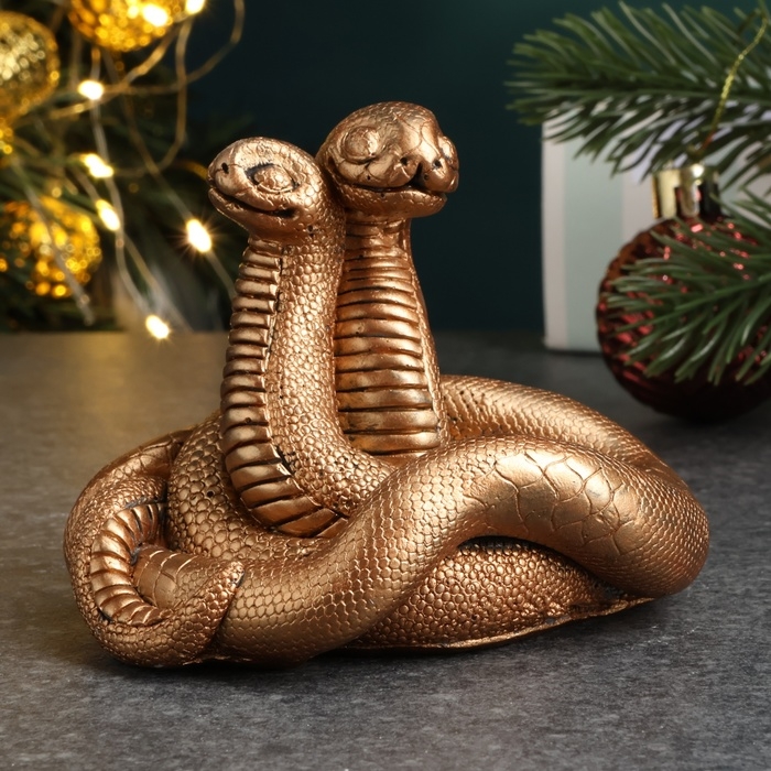 Фигура Фигура "Пара змей" бронза, 8х8см