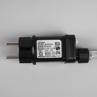 Гирлянда &laquo;Мишура&raquo; 20 м роса, IP44, серебристая нить, 600 LED, 8 режимов, свечение мульти, 18 В