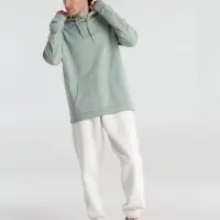 Толстовка с капюшоном унисекс Hoodie, серо-зеленая, размер S