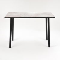 Стол обеденный МОДЕРН LAKSI, 1104x594x756, чёрный /цемент Стол обеденный МОДЕРН LAKSI, 1104x594x756, чёрный /цемент