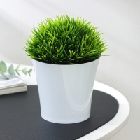 Кашпо для цветов со вставкой &laquo;Арте&raquo;, 600 мл, бело-чёрное