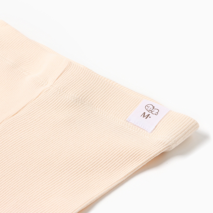 Комплект леггинсов детских MINAKU: Basic Line BABY, цвет молочный/кремовый, рост 62-68