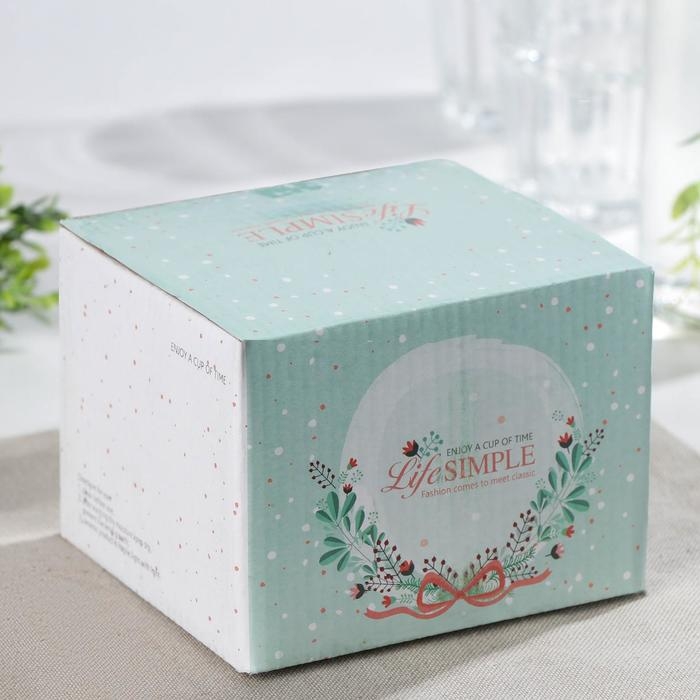 Кофейная пара керамическая &laquo;Уютный дом&raquo;, 2 предмета: чашка 180 мл, блюдце d=12,5 см, цвет МИКС