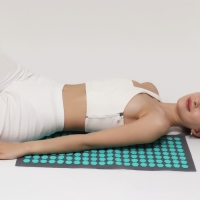 Ипликатор-коврик, основа спанбонд, 140 модулей, 28 × 64 см цвет тёмно-серый/бирюзовый Ипликатор-коврик, основа спанбонд, 140 модулей, 28 × 64 см цвет тёмно-серый/бирюзовый