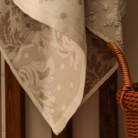 Полотенце махровое Этель "Классика", цв. молочный, 67х140 см, 83% хл, 17% лён, 500 г/м2