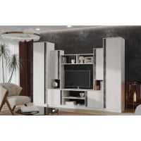 Гостиная Атлантида-5, 2800х510х2016, Крафт белый/Бетон темный Гостиная Атлантида-5, 2800х510х2016, Крафт белый/Бетон темный