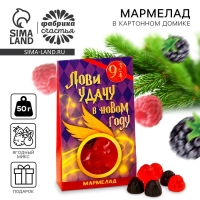 Мармелад в коробке &laquo;Лови удачу в новом году&raquo; ягоды, 50 г.
