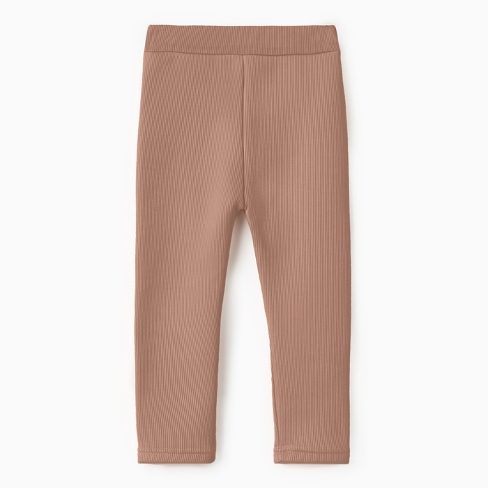 Леггинсы для девочки на флисе Collorista, цвет коричневый, рост 146 см