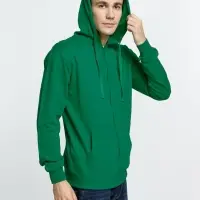 Толстовка на молнии с капюшоном Siverga 2.0, зеленая, размер M