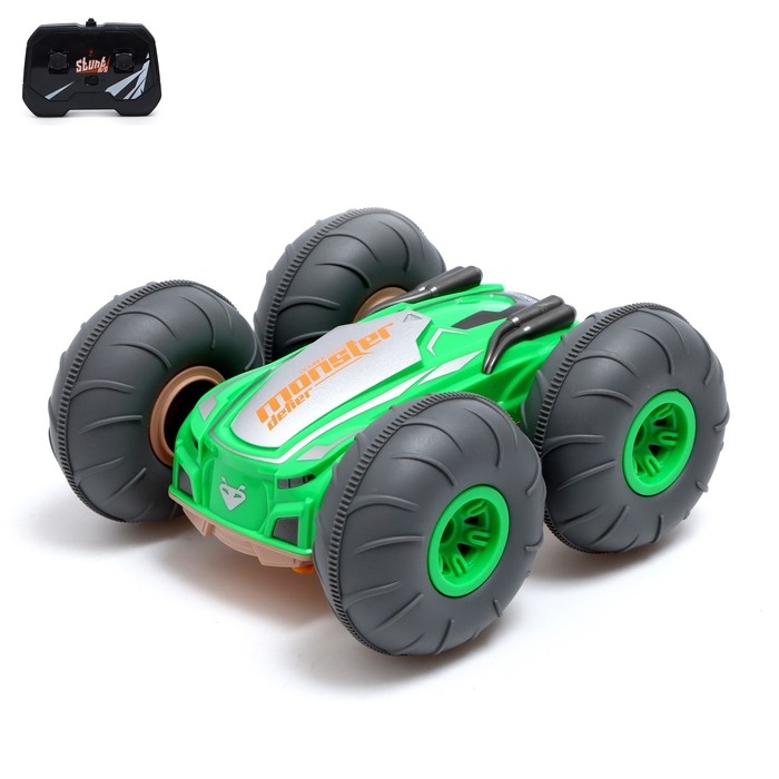 Машина-перевёртыш радиоуправляемая &laquo;Монстр&raquo;, работает от аккумулятора, цвет жёлтый