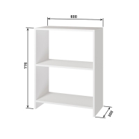 Стеллаж 600, 600х300х776, Квадро/Белый