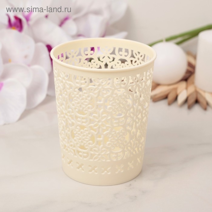 Подставка для столовых приборов &laquo;Арабеска&raquo;, пластик, 10&times;10&times;12 см, МИКС