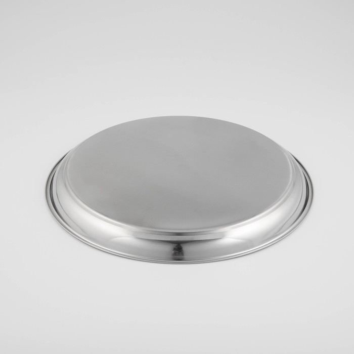 Поднос из нержавеющей стали Доляна &laquo;Индия&raquo;, d=35 см, цвет серебряный