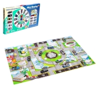 Игровой набор &laquo;Город&raquo;, 24 металлические машинки с запуском и игровое поле