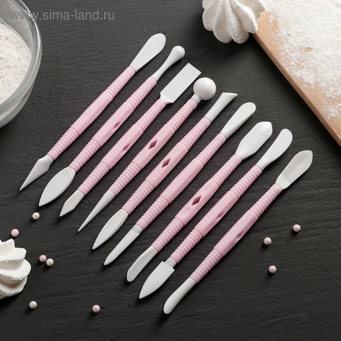 Набор для моделирования кондитерских украшений Доляна, 9 шт, цвет МИКС Набор для моделирования кондитерских украшений Доляна, 9 шт, цвет МИКС