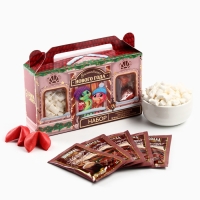 Подарочный набор &laquo;Волшебного года&raquo;: горячий шоколад 125 г ( 5 шт. х 25 г)., маршмеллоу 50 г., печенье с предсказаниями 4 шт.