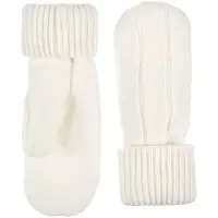 Варежки Knit Beat, белые (молочные), размер S/M