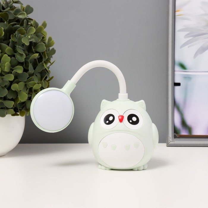 Ночник Ночник "Сова" LED 3Вт USB АКБ фисташковый 8,5х7х20 см