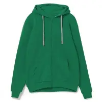 Толстовка на молнии с капюшоном Siverga, зеленая, размер 4XL