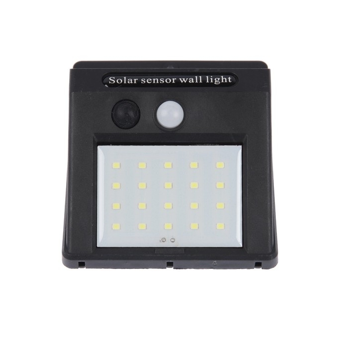 Садовый светильник на солнечной батарее с датчиком движения, накладной, 9.5 &times; 13 &times; 5 см, 30 LED, свечение белое
