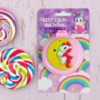 Расчёска массажная, складная, с зеркалом, d = 6,5 см, рисунок МИКС Расчёска массажная, складная, с зеркалом, d = 6,5 см, рисунок МИКС