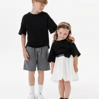 Футболка детская оверсайз Teezer, черная, 8 лет