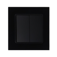 Выключатель TOT Glossy Glass, 10 А, 2 клавиши, скрытый, стекло, черный Выключатель TOT Glossy Glass, 10 А, 2 клавиши, скрытый, стекло, черный