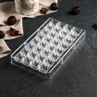 Форма для конфет и шоколада «Пазлы», 20×12×2,5 см, 32 ячейки 2×2×0,8 см, цвет прозрачный Форма для конфет и шоколада «Пазлы», 20×12×2,5 см, 32 ячейки 2×2×0,8 см, цвет прозрачный