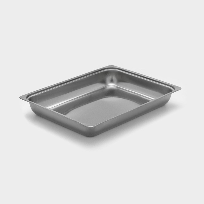Противень из нержавеющей стали, 3,8 л, 39,5×29×5,5 см, цвет хромированный Противень из нержавеющей стали, 3,8 л, 39,5×29×5,5 см, цвет хромированный