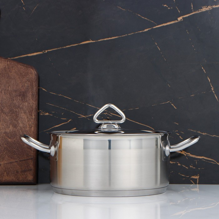 Кастрюля, 3 л, d=21.5 см, h=9.5 см, капсульное дно, индукция Кастрюля, 3 л, d=21.5 см, h=9.5 см, капсульное дно, индукция