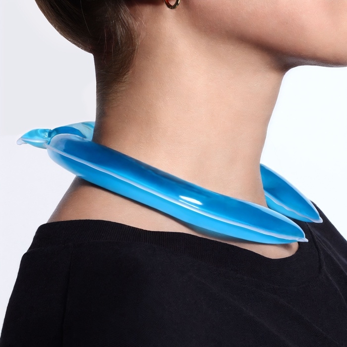 Охлаждающий воротник (гель, ПВХ) 17*16*2см синий накл ОТ Охлаждающий воротник (гель, ПВХ) 17*16*2см синий накл ОТ