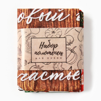 Набор кухонных полотенец Доляна &laquo;Новогоднее настроение&raquo; 35х60см-4шт, 100% хл