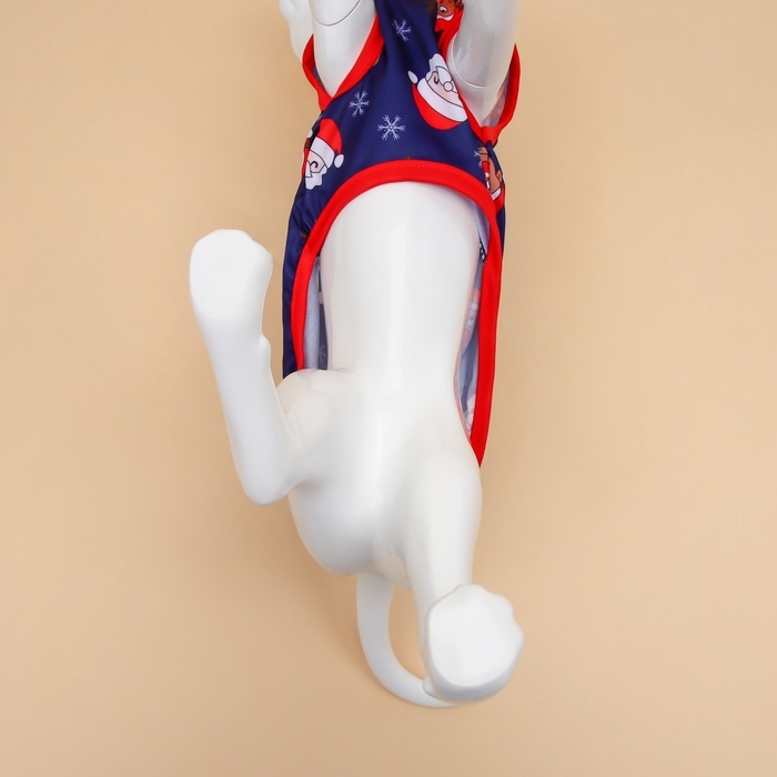 Новый год. Майка "Новогодняя ночь", размер 2XL (ДС 42, ОШ 34, ОГ 48 см), синяя