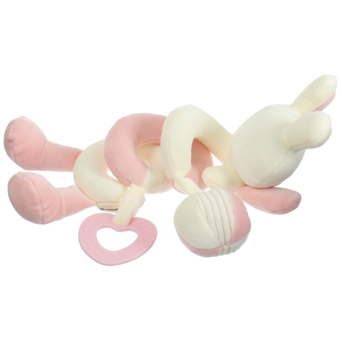 Растяжка - спираль с игрушками дуга на коляску / кроватку для малышей «Милая Зайка», с пищалкой, прорез., Крошка Я Растяжка - спираль с игрушками дуга на коляску / кроватку для малышей «Милая Зайка», с пищалкой, прорез., Крошка Я