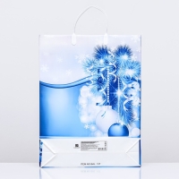 Новый год. Пакет "Морозное настроение", мягкий пластик, 42х32 см.