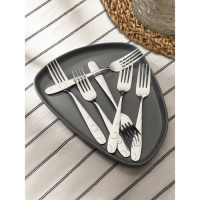 Набор вилок столовых из нержавеющей стали Доляна &laquo;Бабл&raquo;, h=20 см, 6 шт, цвет серебряный