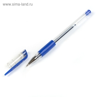 Набор гелевых ручек, 4 цвета, с резиновыми держателями, в блистере на кнопке