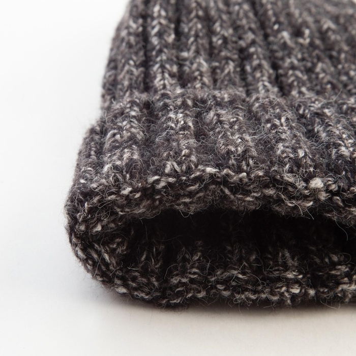 Шапка женская MINAKU с подворотом, размер 54-56, цвет черный Шапка женская MINAKU с подворотом, размер 54-56, цвет черный