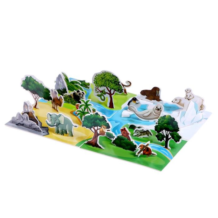 3D конструктор &laquo;Где живут животные&raquo;, 30 деталей