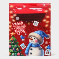 Новый год. Пакет ламинированный &laquo;Снеговичок&raquo;, XXL 61 х 46 х 20 см.