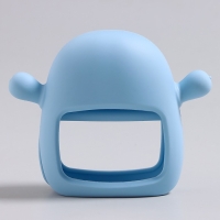 Прорезыватель зубной &laquo;Пингвинёнок&raquo;, в форме соска c ручкой, цвет голубой